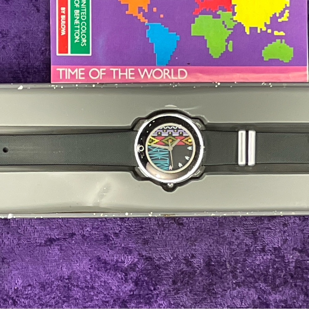 United Colors Of Benetton by Bulova Black Watch with Multicolor Dial